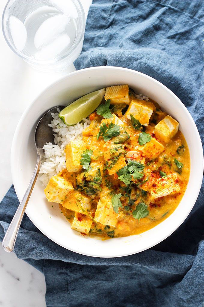 photo of pumpkin tofu curry